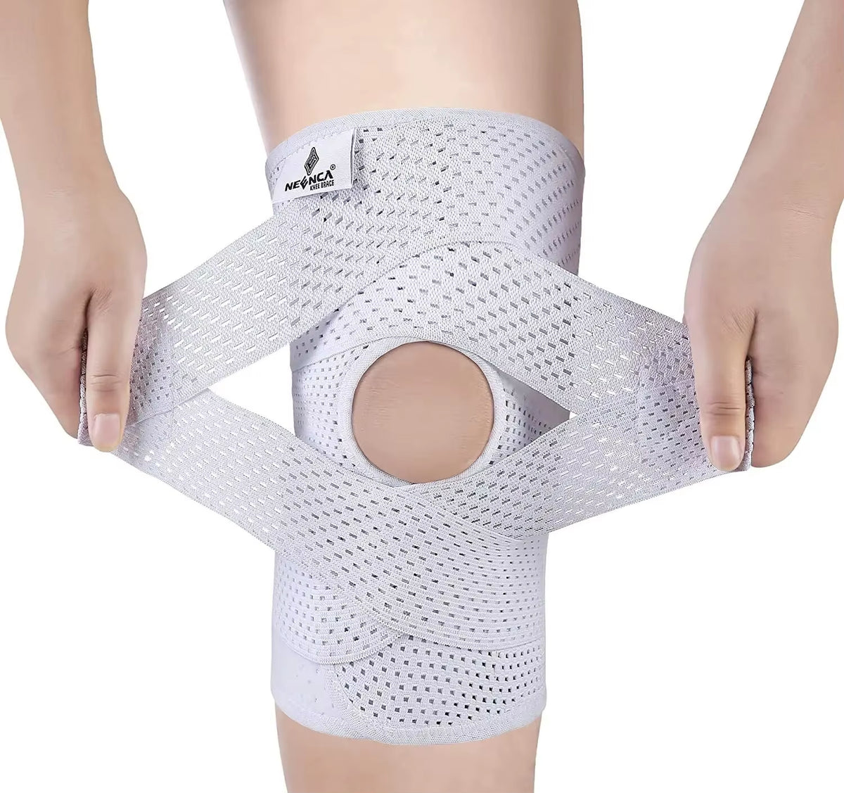 Knee Brace for Knee Pain Compression Knee Support with Air Mesh Fabric Side Stabilizers Meniscus Tear ACL Arthritis Relie